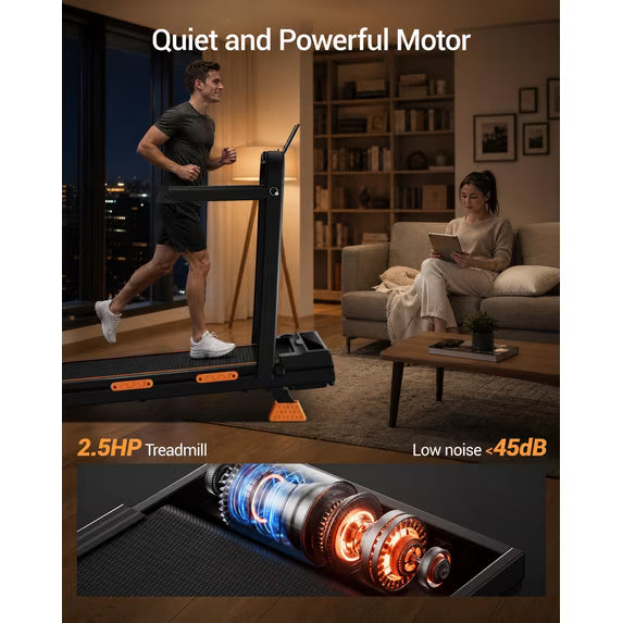 4-in-1 Foldable Walking Pad Treadmill with 16% Incline, 2.5HP Quiet Motor, Handles & 330 LB Capacity - Ideal for Home & Office Use