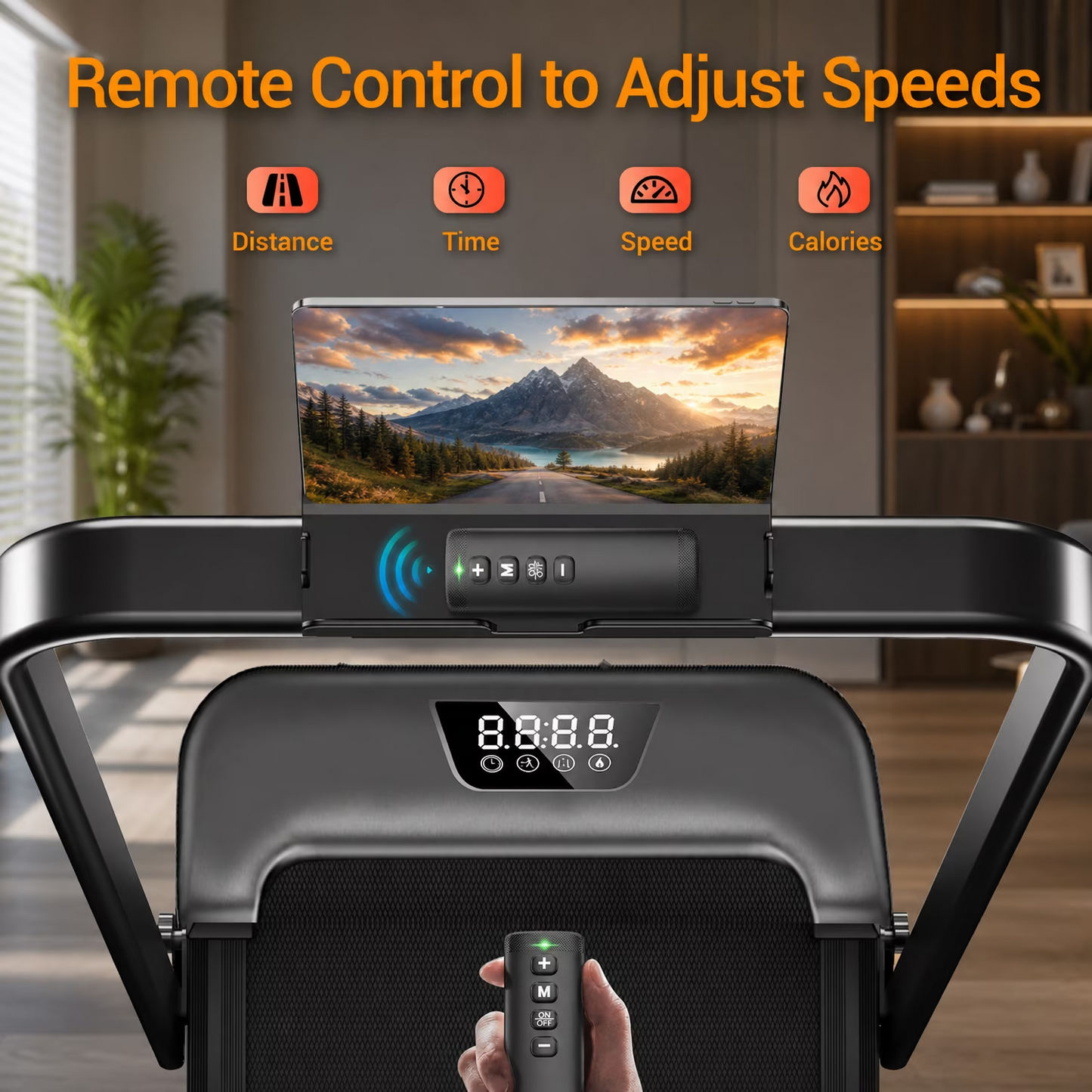 4-in-1 Foldable Walking Pad with 10% Incline, 2.5 HP Under Desk Treadmill for Home Office, 300 lb Capacity