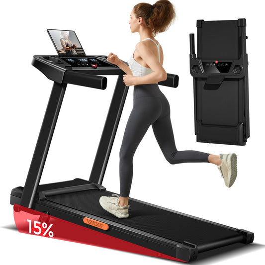 Fitness Treadmill with 20-Level Auto Incline, 4.0HP Quiet Brushless Motor, Pulse Sensors, Max Speed 8.0 MPH, 400 LBS Capacity, Auto Folding for Home Use
