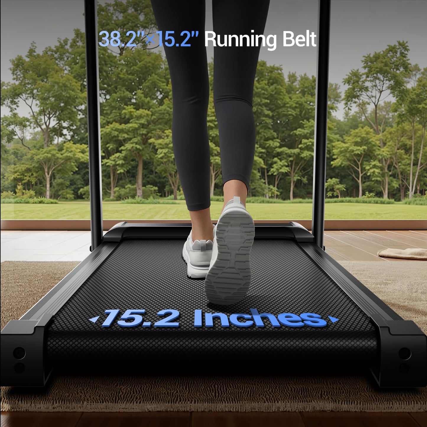 20-Level Auto Incline Fitness Treadmill, 4.0HP Brushless Motor, Pulse Sensors, Max Speed 8.0 MPH, 400 LBS Capacity, Auto Folding for Home