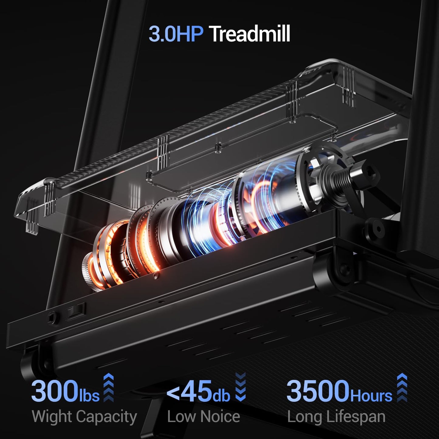 20-Level Auto Incline Fitness Treadmill, 4.0HP Brushless Motor, Pulse Sensors, Max Speed 8.0 MPH, 400 LBS Capacity, Auto Folding for Home